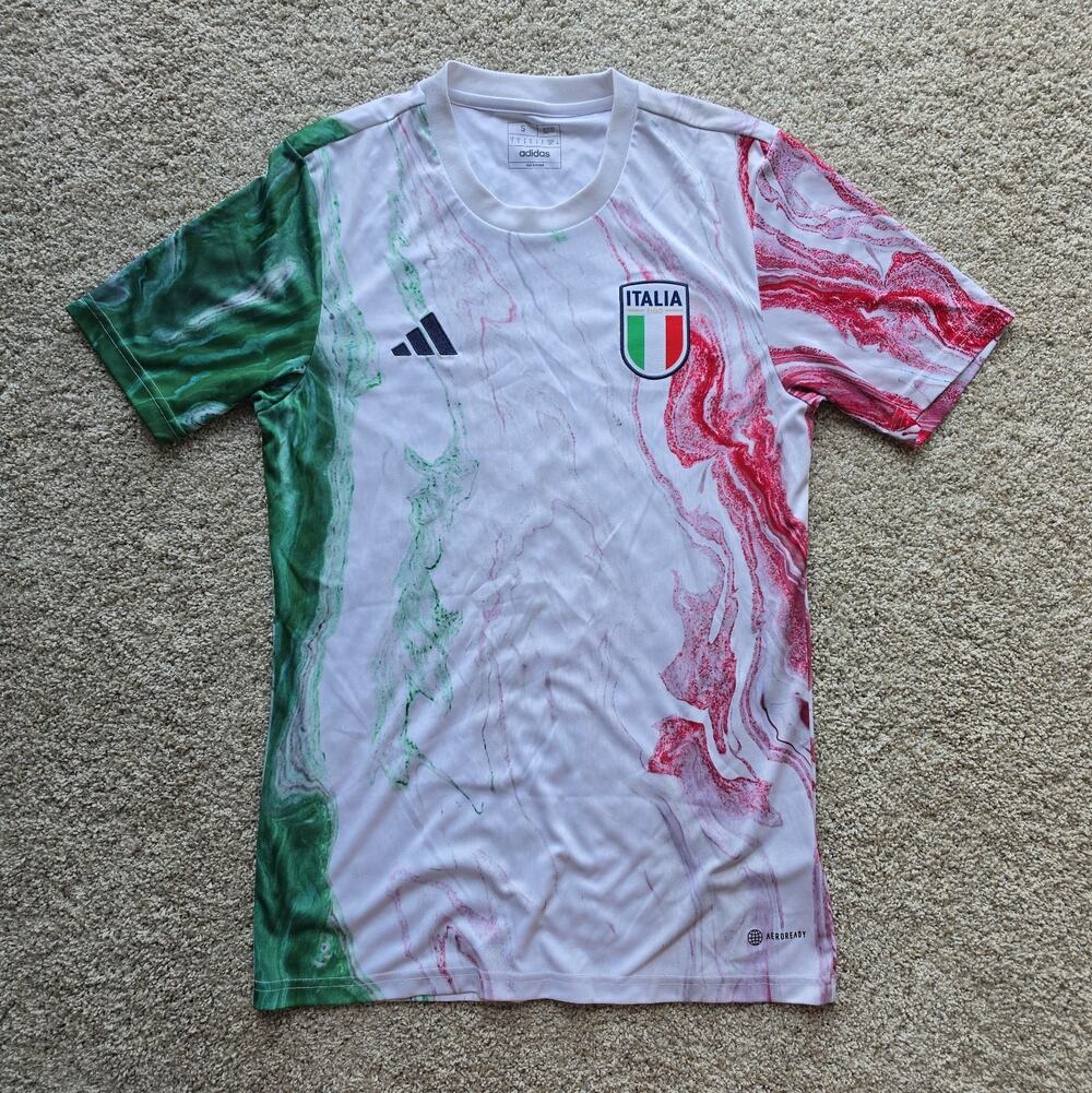 Adidas Italy 2023 Soccer Performance Shirt - Jersey Mens Small, Slim Fit